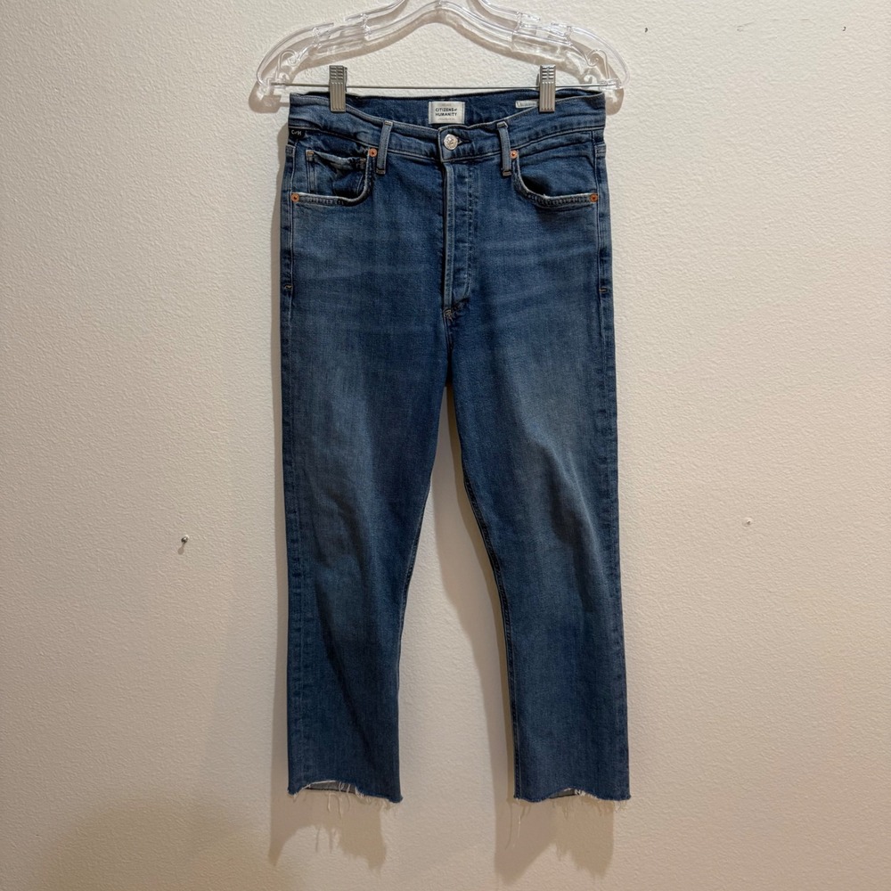Citizens of Humanity Charlotte High Rise Straight Leg Jeans Blue 27 1731-1206